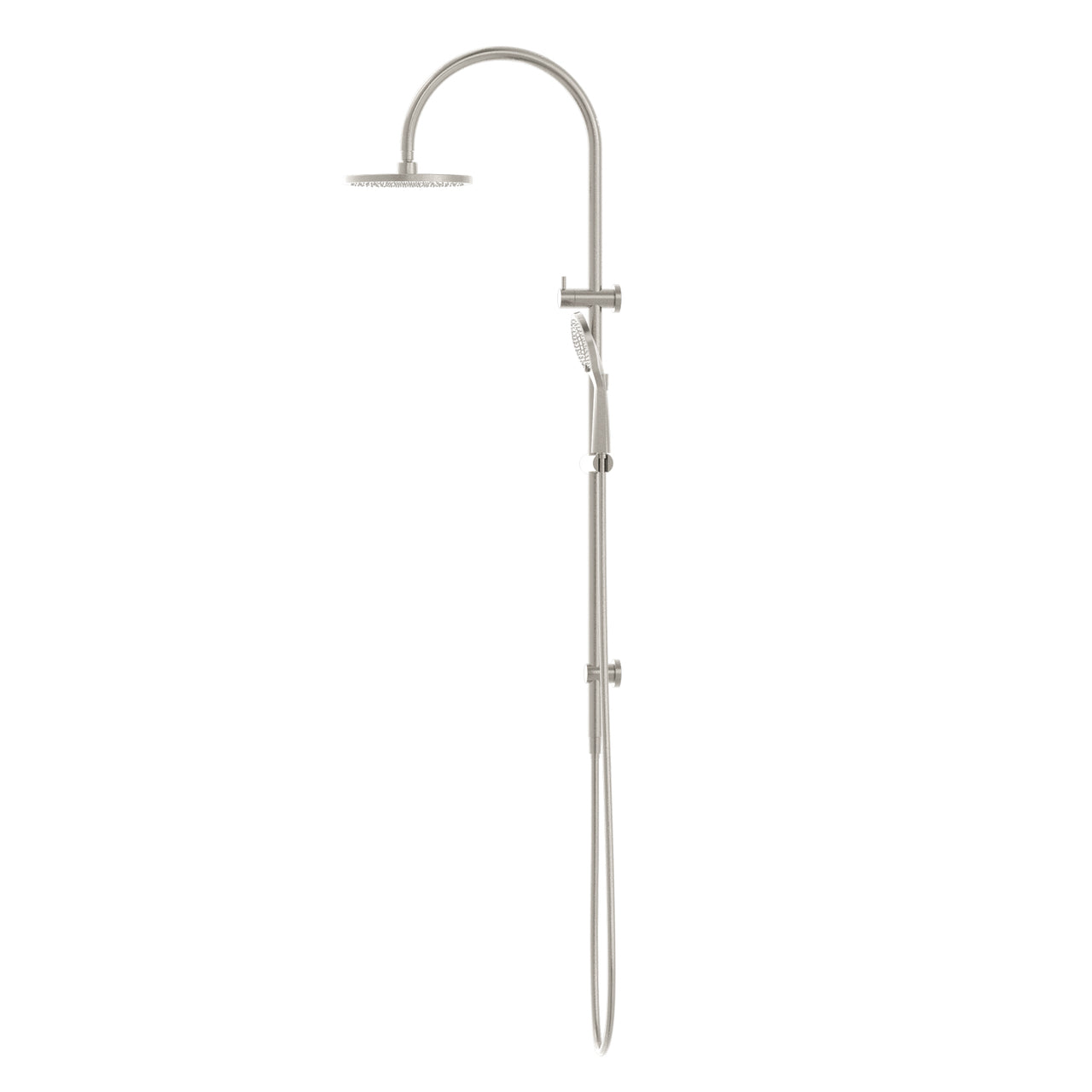 Nero Mecca Twin Shower With Air Shower, Brushed Nickel