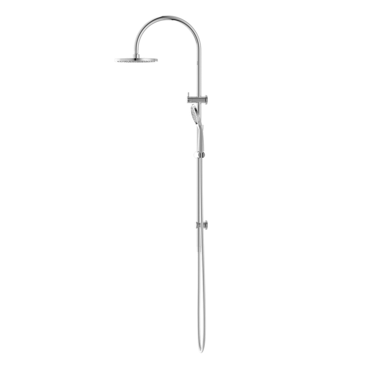 Nero Mecca Twin Shower With Air Shower, Chrome