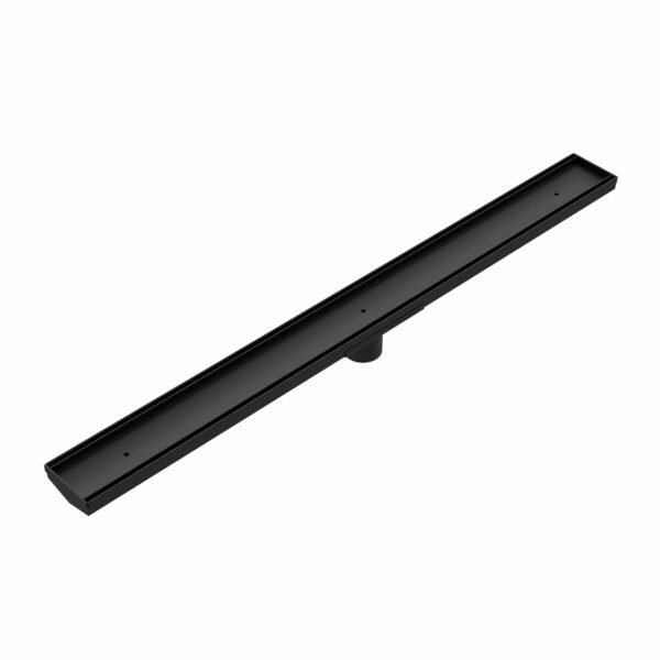 Nero Tile Insert V Channel Floor Grate 50mm Outlet, Matte Black