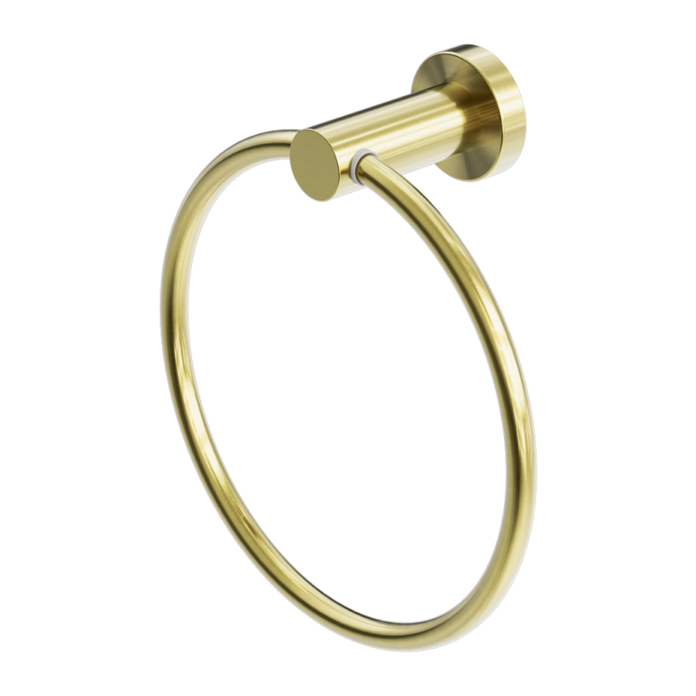 Nero Mecca Hand Towel Ring, Brushed Gold
