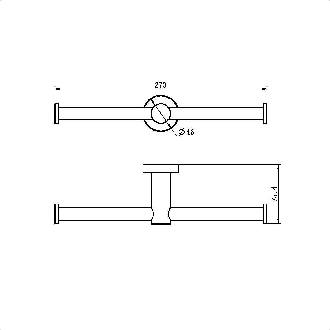 Nero Mecca Double Toilet Roll Holder, Chrome