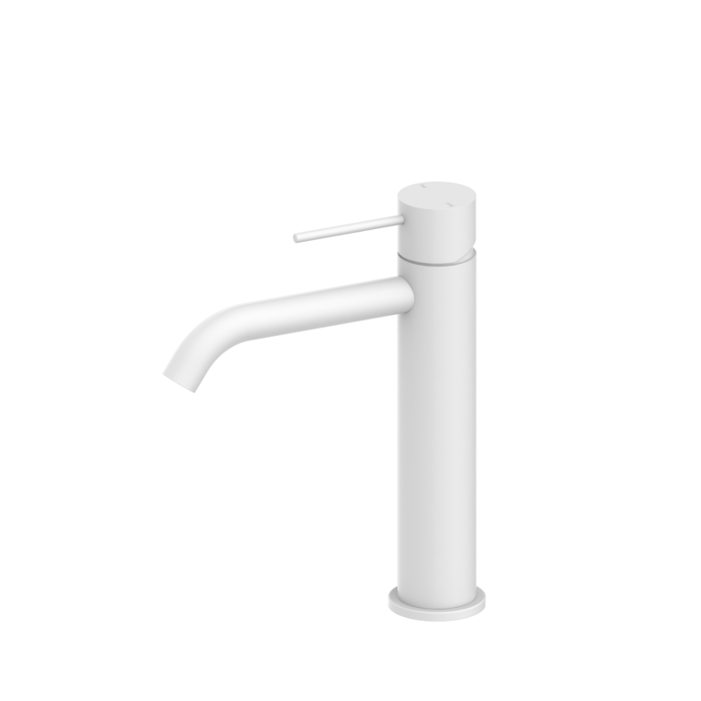 Nero Mecca Middle Tall Basin Mixer, Matte White