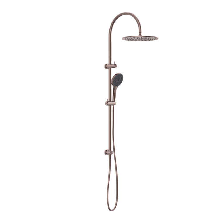 Nero Mecca Twin Shower With Air Shower II, Brushed Bronze