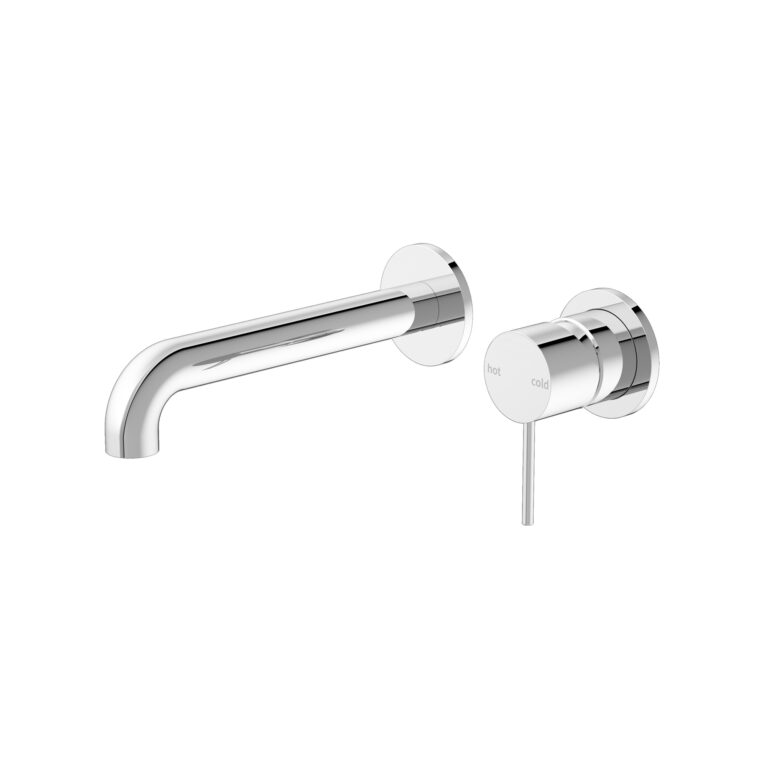 Nero Mecca Wall Basin/Bath Mixer Separate Back Plate 120mm, Chrome