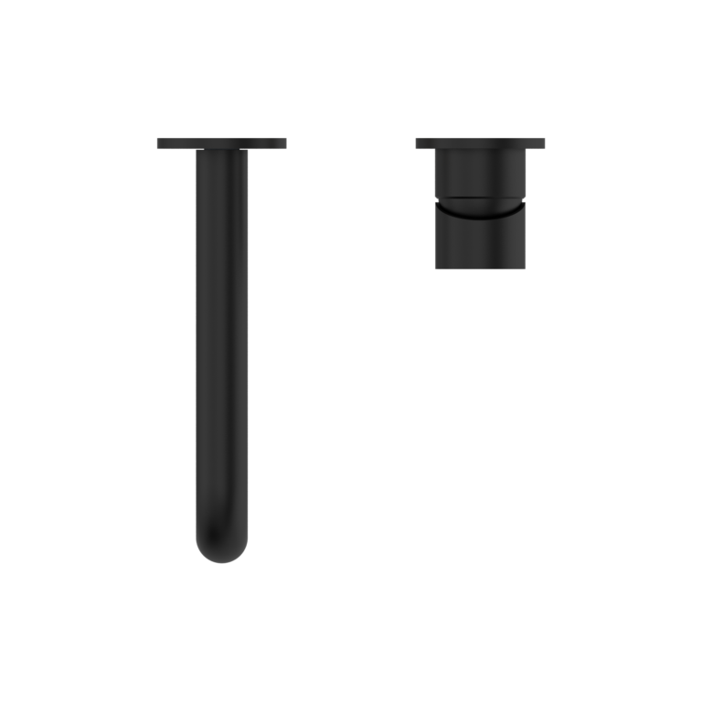 Nero Mecca Wall Basin/Bath Mixer Separete Back Plate 160mm, Matte Black