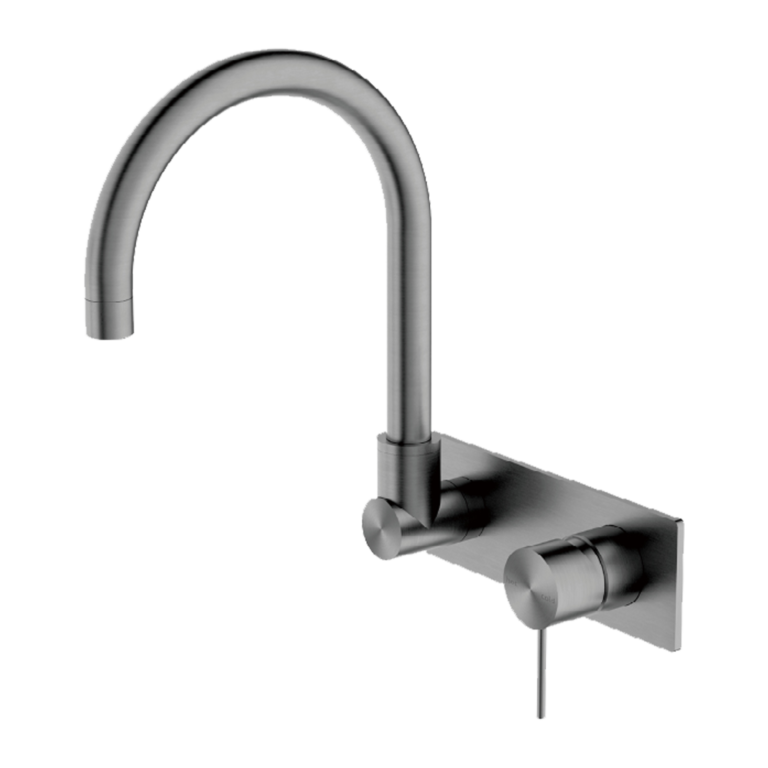 Nero Mecca Wall Basin/Bath Mixer Swivel Spout, Gunmetal