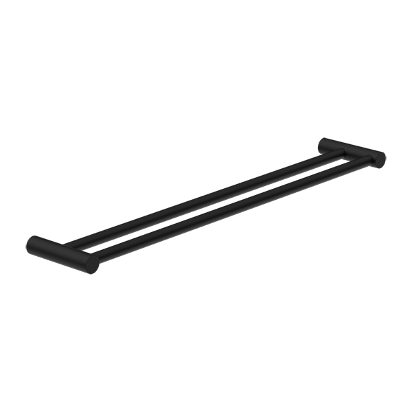 Nero New Mecca Double Towel Rail 800mm, Matte Black