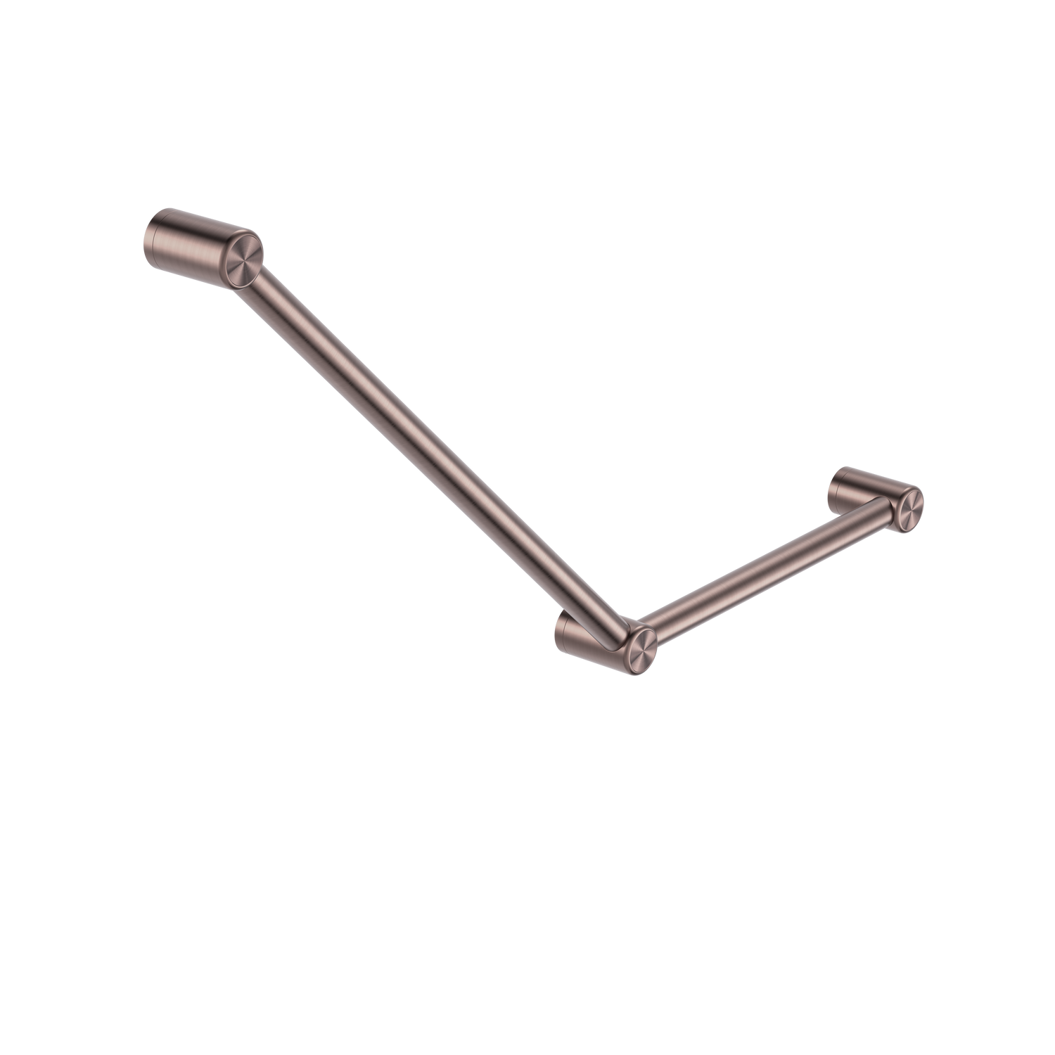 Nero Mecca Care 32mm Ambulant Toilet Grab Rail 45 Degree 750X450mm, B/Bronze