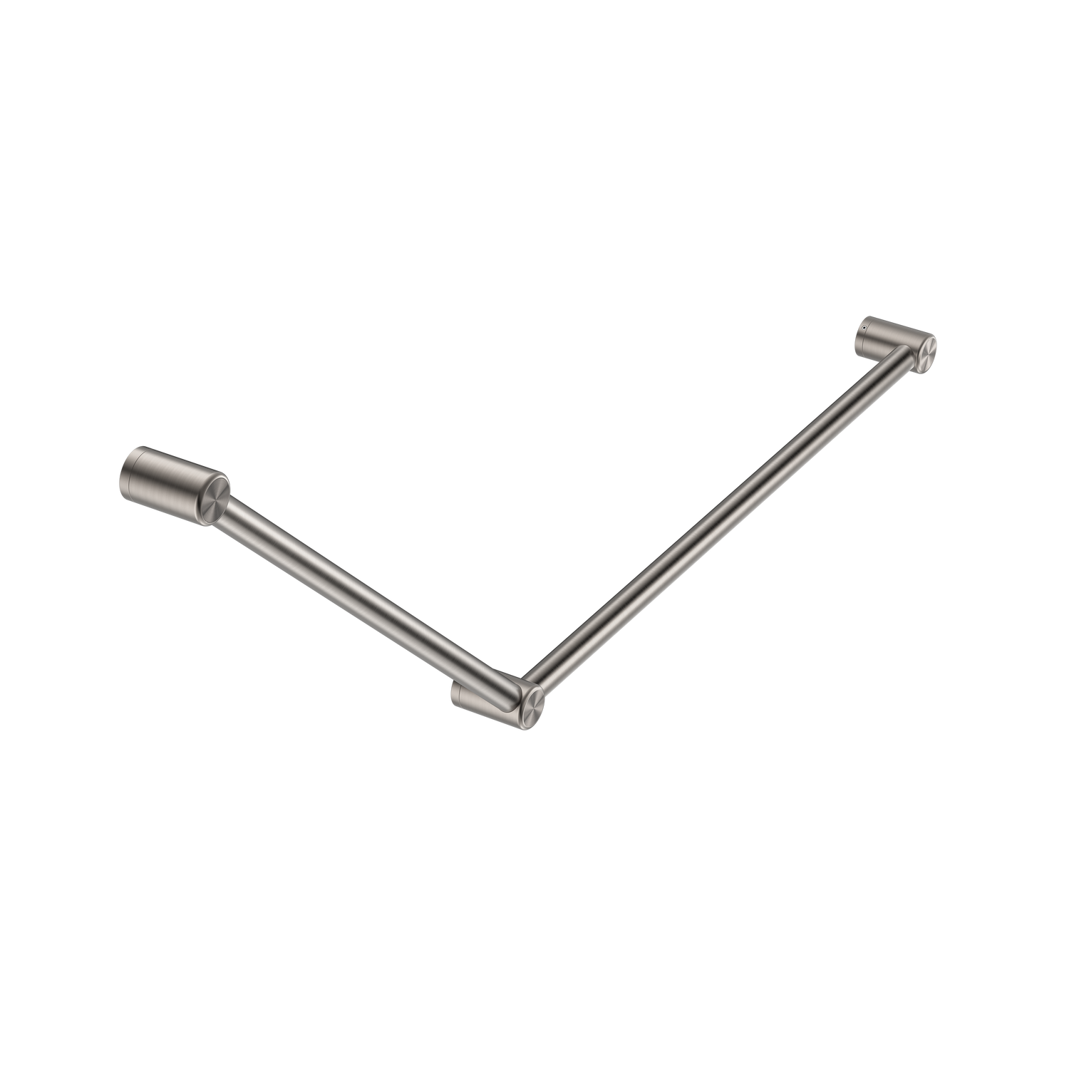 Nero Mecca Care 32mm Dda Grab Rail Set 45 Degree 750X900mm, Brushed Nickel