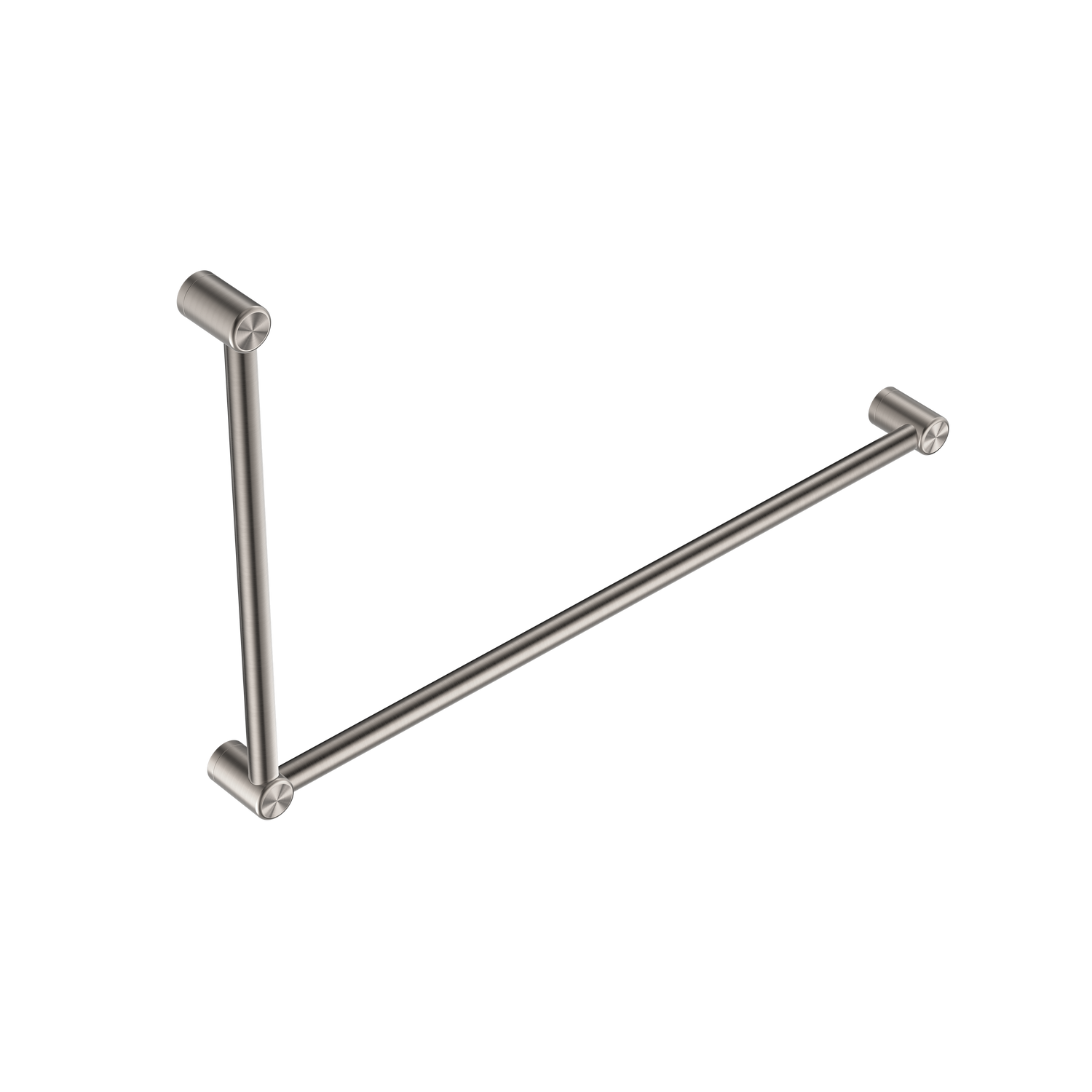 Nero Mecca Care 32mm Dda Grab Rail Set 90 Degree 600X1000mm, Brushed Nickel