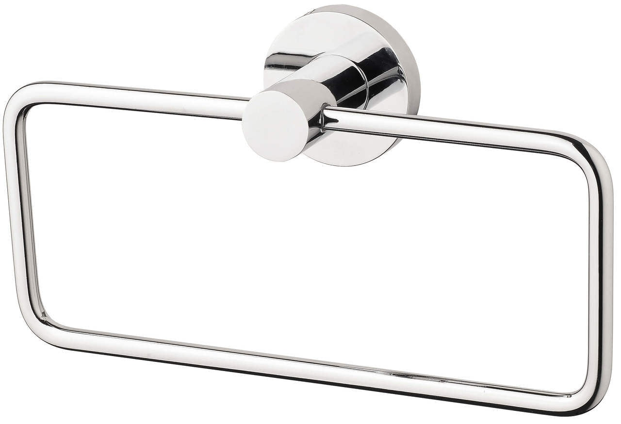 Phoenix Radii Hand Towel Holder Round Plate, Chrome