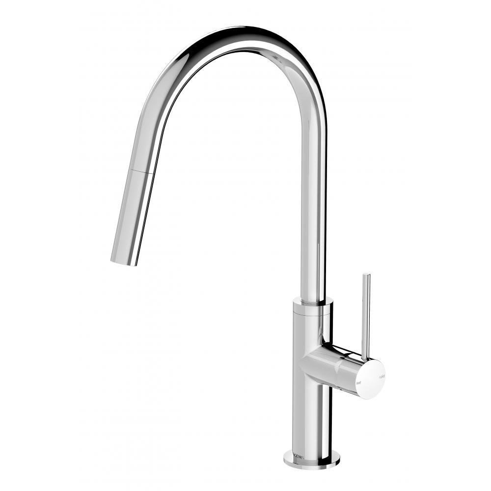 Phoenix Vivid Slimline Pull Out Sink Mixer 200mm, Chrome