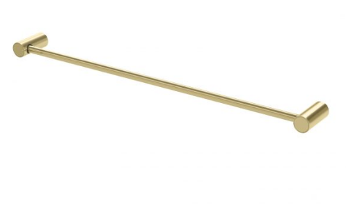 Phoenix Vivid Slimline Single Towel Rail 600mm, Brushed Gold