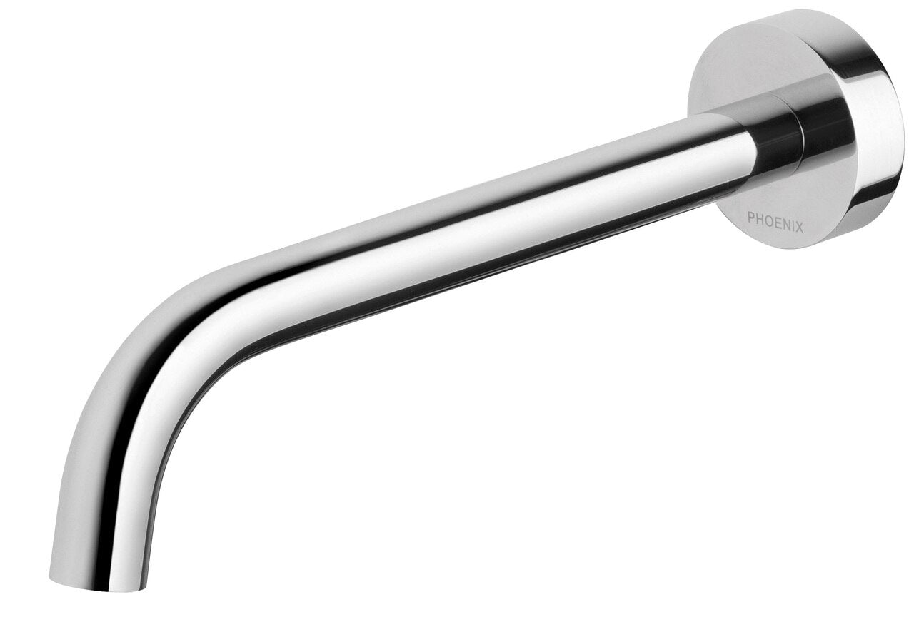 Phoenix Vivid Slimline Bath Outlet 230mm Curved, Chrome