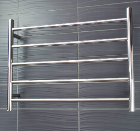 Radiant Heating 750 x 550mm Rnd Heated Towel Rail RIGHT, Polished