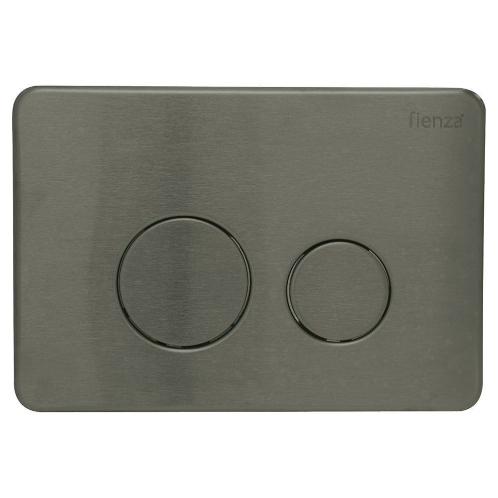 Fienza R&T Round Button Flush Plate Gunmetal