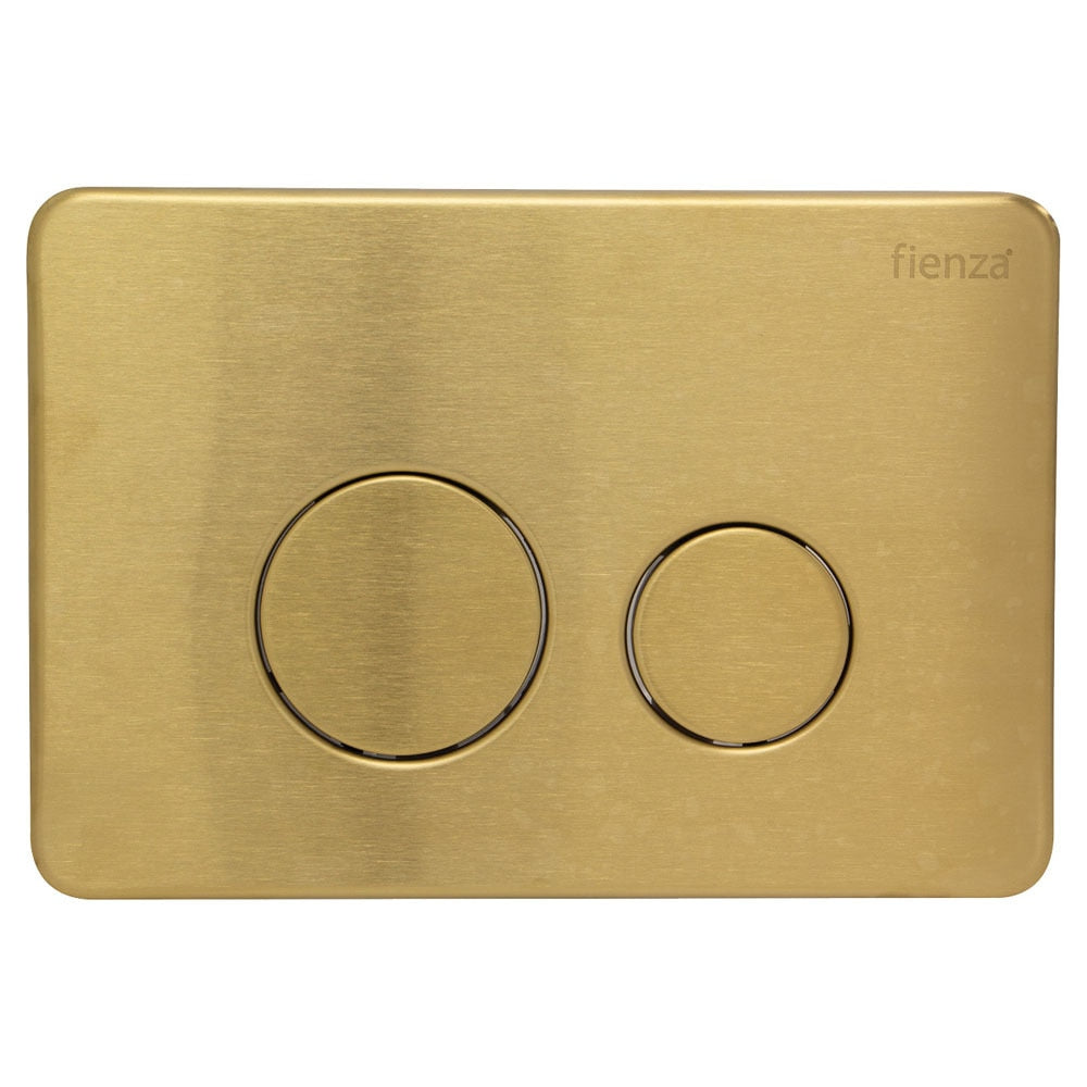 Fienza R&T Round Button Flush Plate Urban Brass
