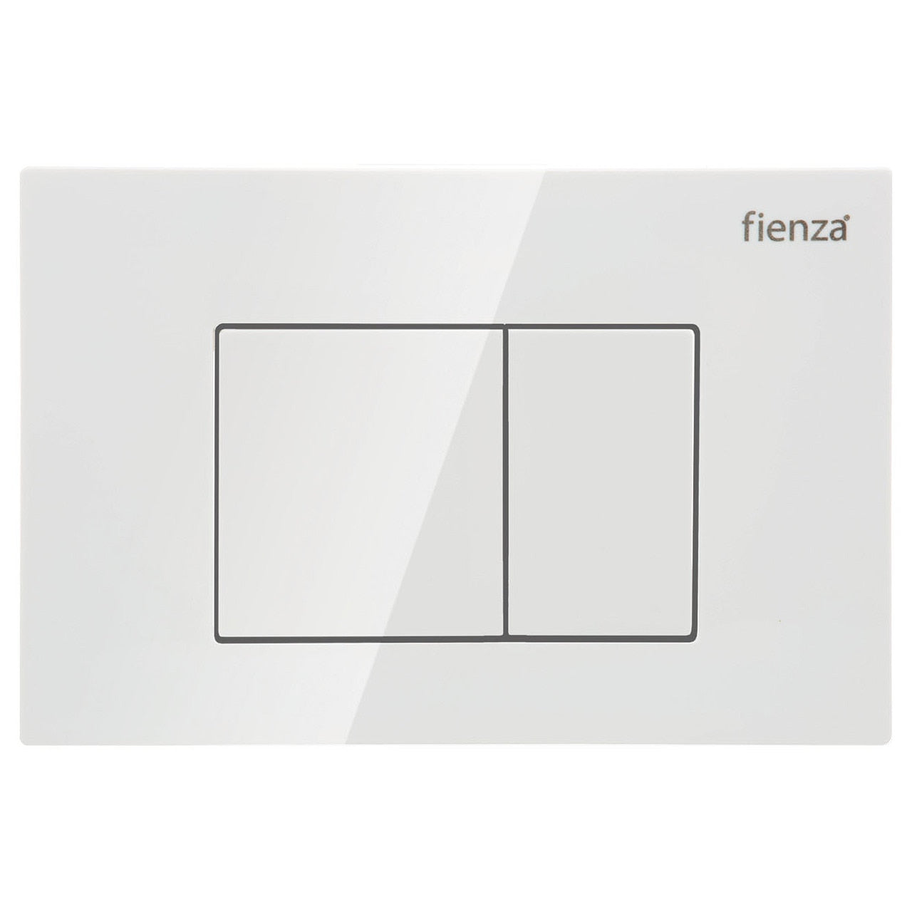 Fienza R&T Square Flush Plate Gloss White