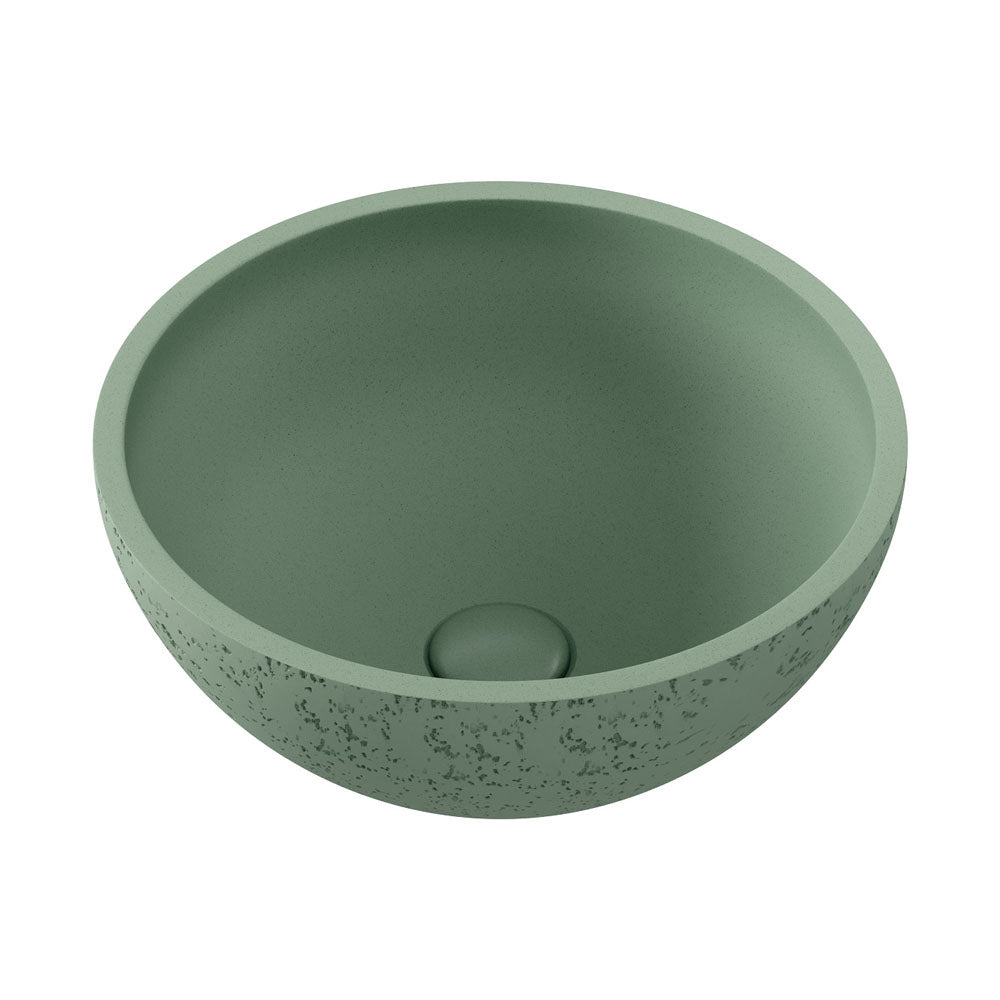 Fienza Alba Round Concrete Above Counter Basin, Sage