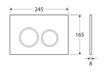 Fienza R&T Round Button Flush Plate Gunmetal