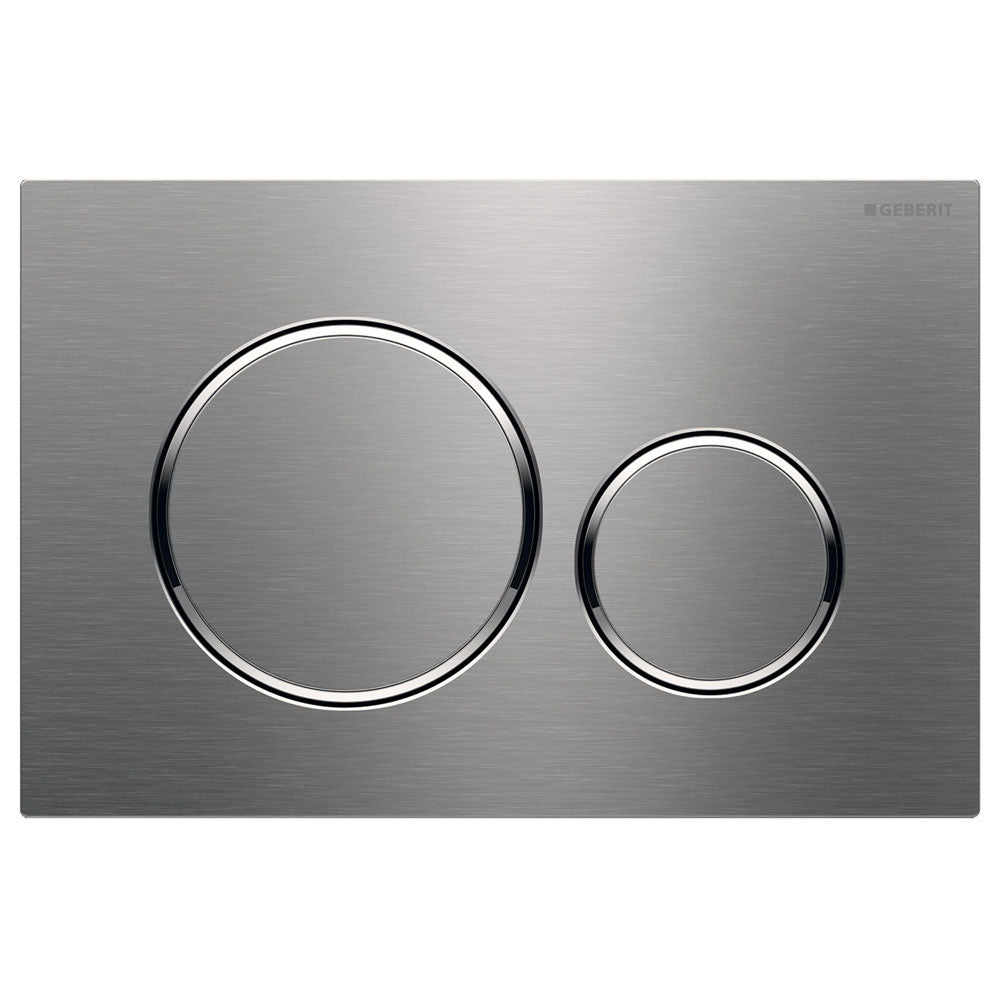 Fienza Geberit Sigma 20 Round Button Flush Plate Brushed Stainless Steel