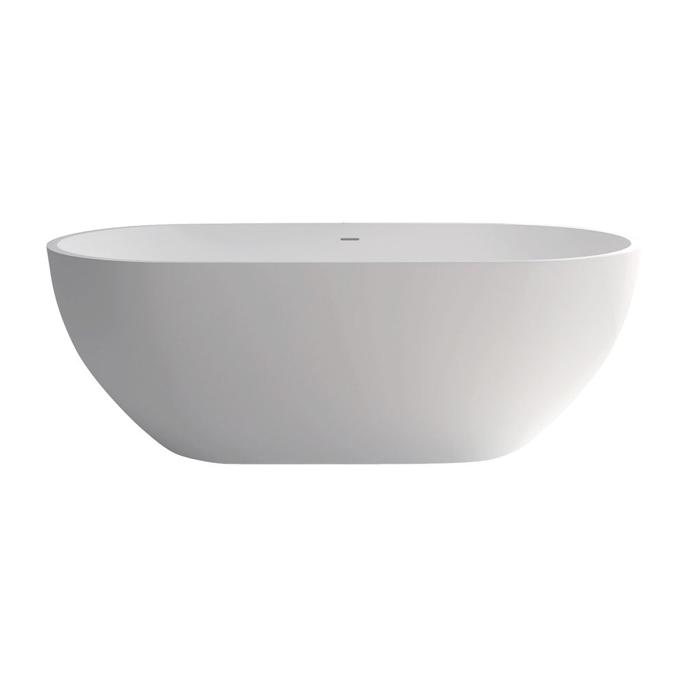 Fienza Nero 1400mm Stone Bath Matte White