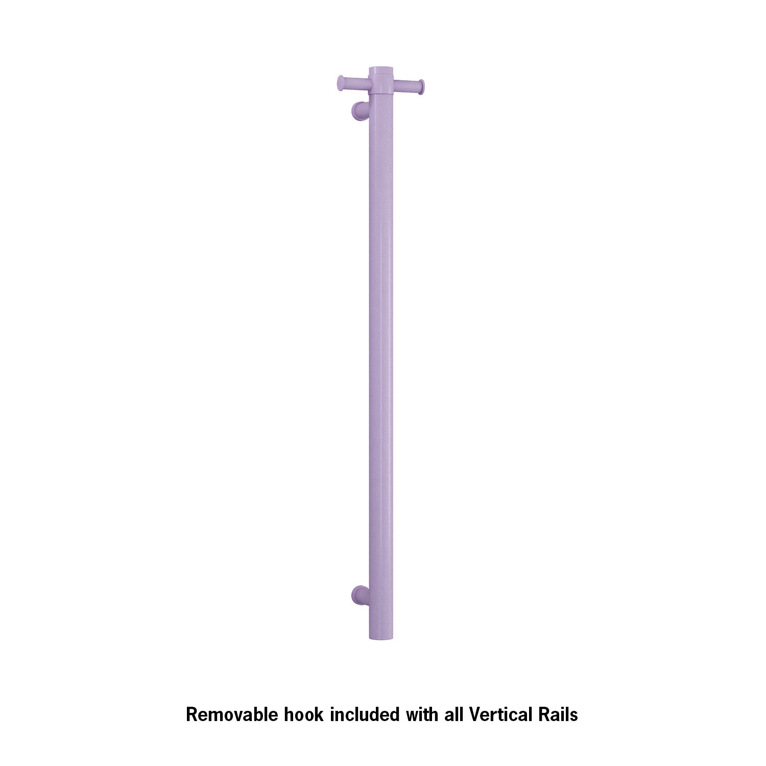 Thermogroup Thermorail Vertical Round 12Volt Heated Towel Rail, Lilac Satin