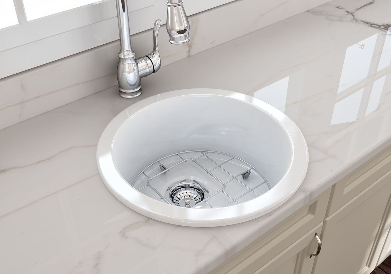 Turner Hastings Cuisine Round 47 Inset / Undermount Fireclay Sink