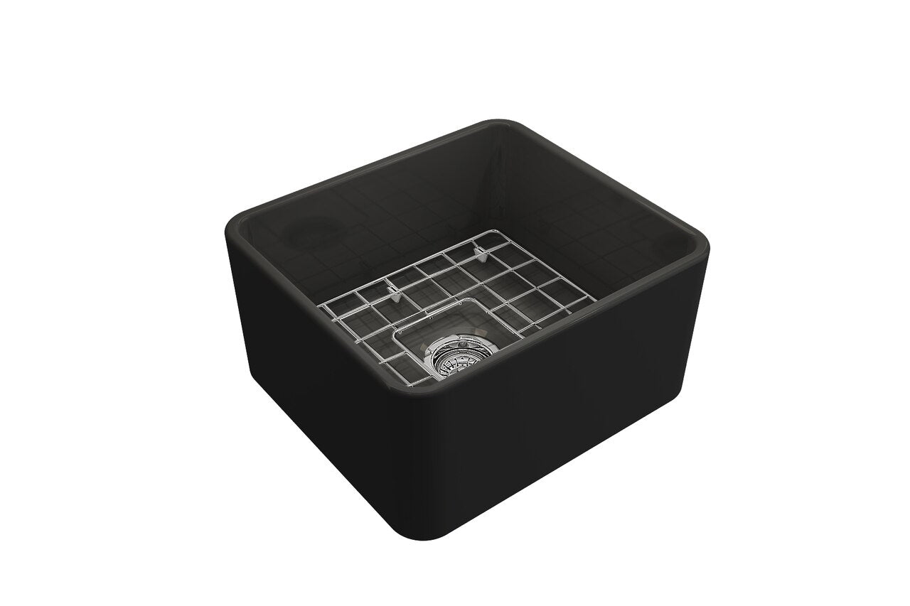 Turner Hastings Novi 50x46 Fireclay Butler Sink, Matte Black