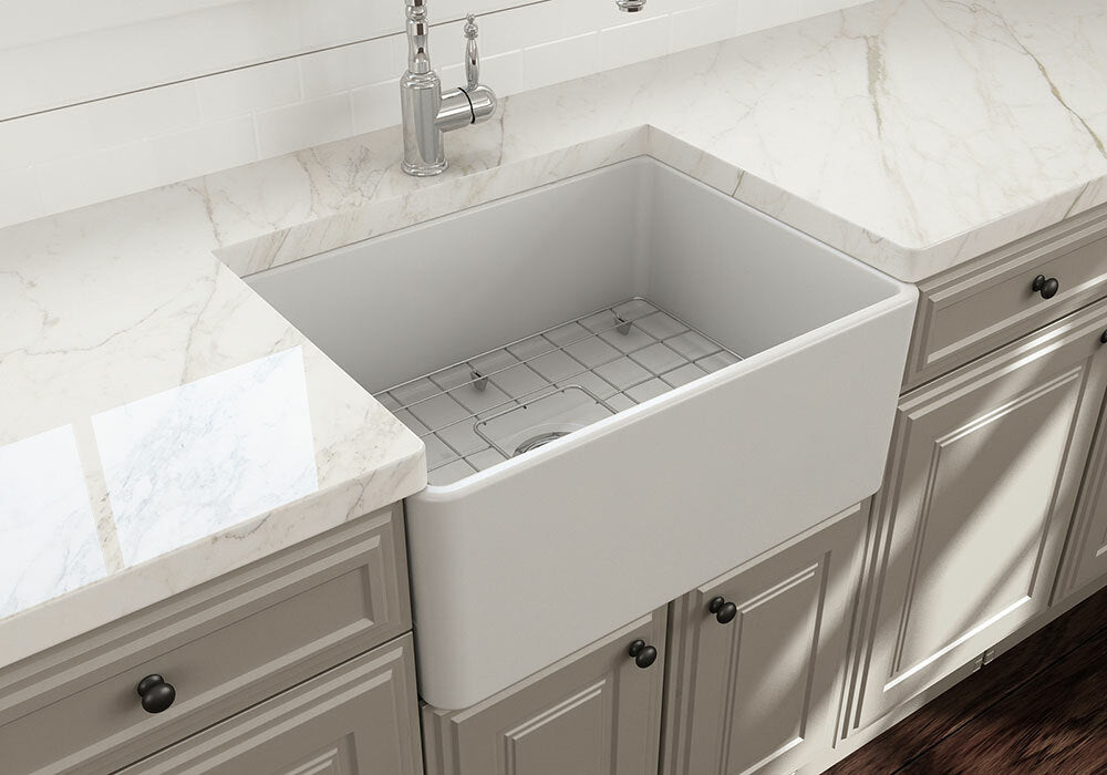 Turner Hastings Novi 60x46 Fireclay Butler Sink, Matte White