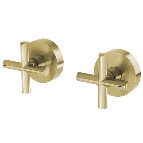 Phoenix Vivid Slimline Plus Lever Wall Top Assemblies, Brushed Gold