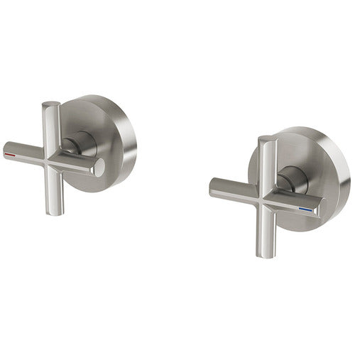 Phoenix Vivid Slimline Plus Lever Wall Top Assemblies, Brushed Nickel