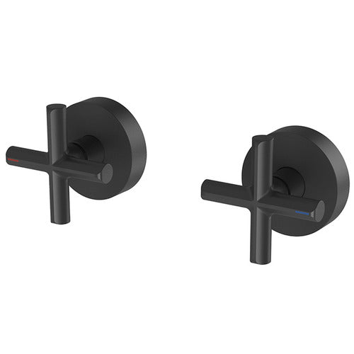 Phoenix Vivid Slimline Plus Lever Wall Top Assemblies, Matte Black