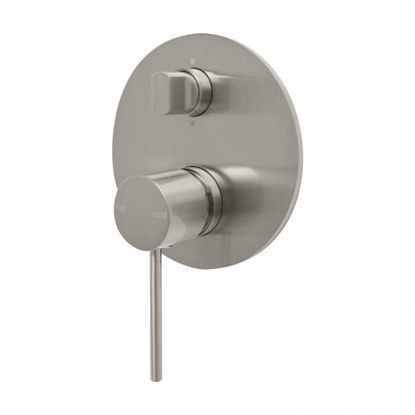 Phoenix Vivid Slimline Shower / Bath Diverter Mixer, Brushed Nickel