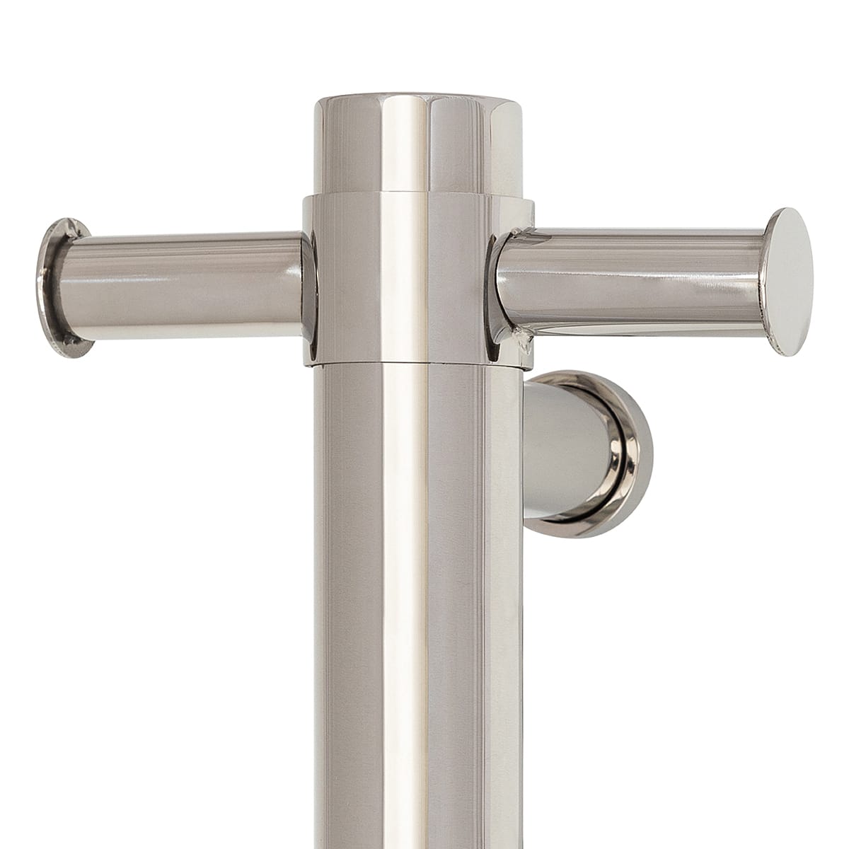 Thermogroup Thermorail Vertical Round 240Volt Heated Towel Rail, Polished Stainless Steel