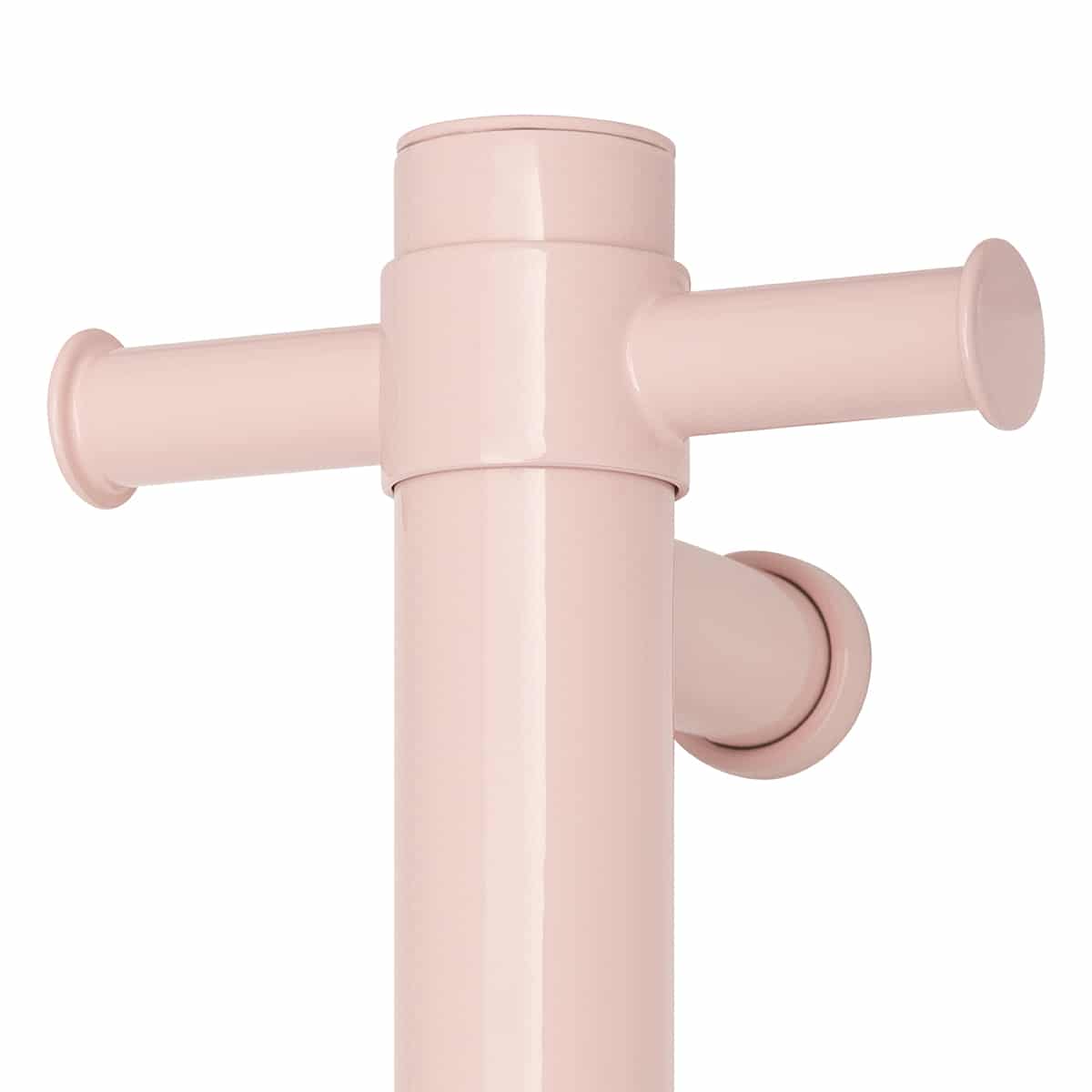 Thermogroup Thermorail Vertical Round 12Volt Heated Towel Rail, Dusty Pink