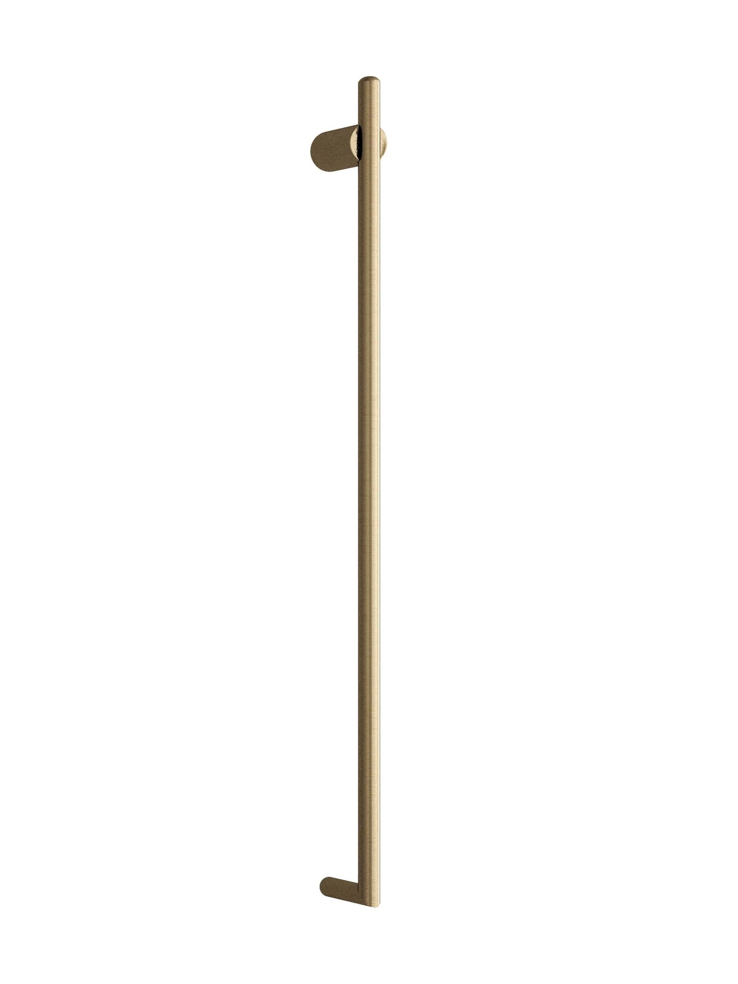 Thermogroup Thermorail Vertical Round Slimline 240Volt Heated Towel Rail, Brushed Brass